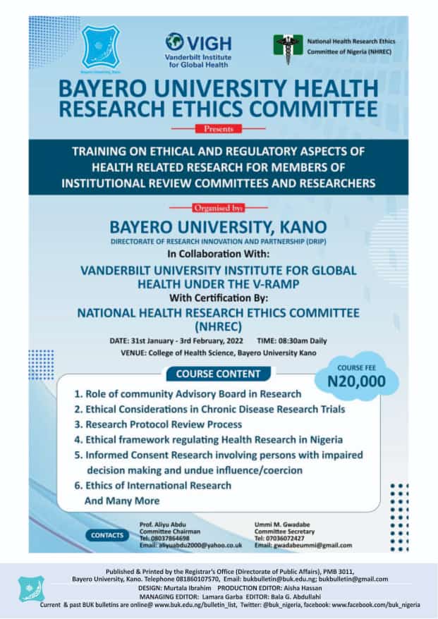 Research Ethics trainig