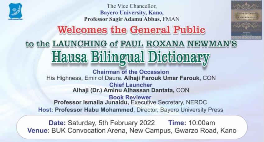 Paul Roxana Newman’s Hausa Bilingual Dictionary